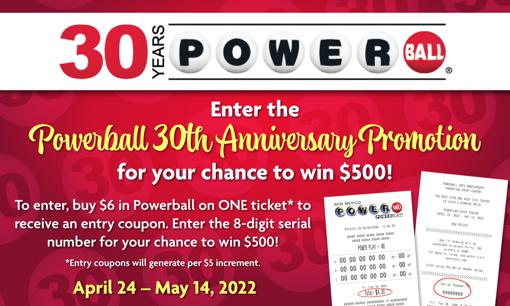 Powerball 30th Anniversary Promotion NM Lottery